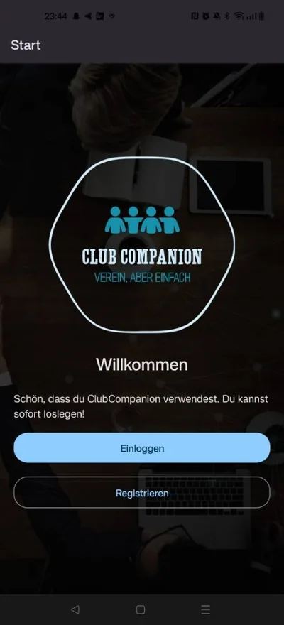 Startseite der ClubCompanion-App